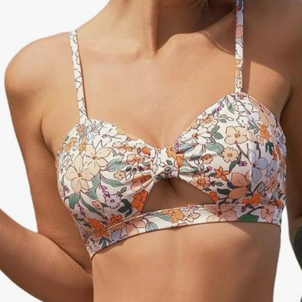 Floral Print Bra - Multicolor